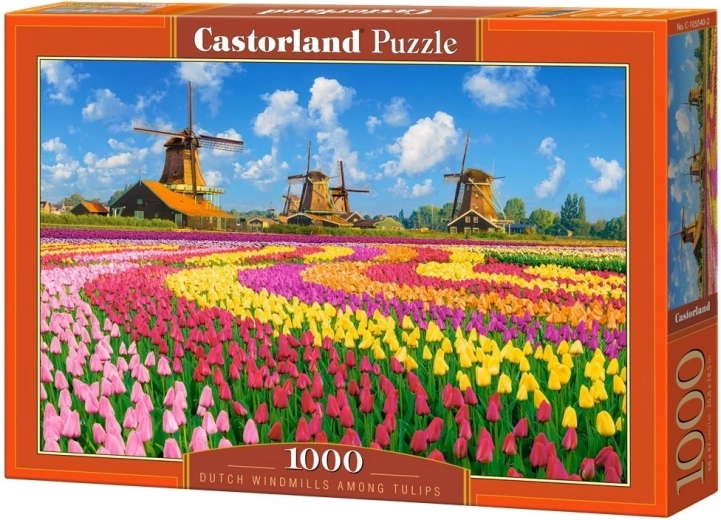 Castorland puzzle Dutch windmills among tulips 1000 pieces