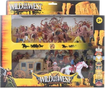 western set za djecu s Indijancima, kolima i konjima