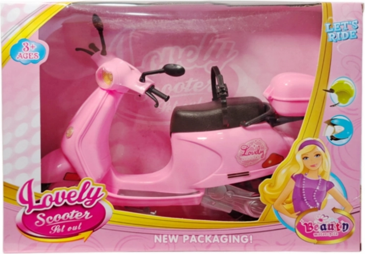 Pink scooter for dolls