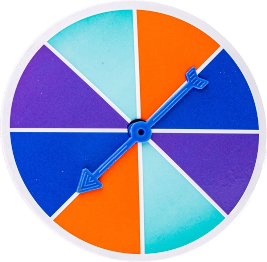 The roulette wheel determines the ball color