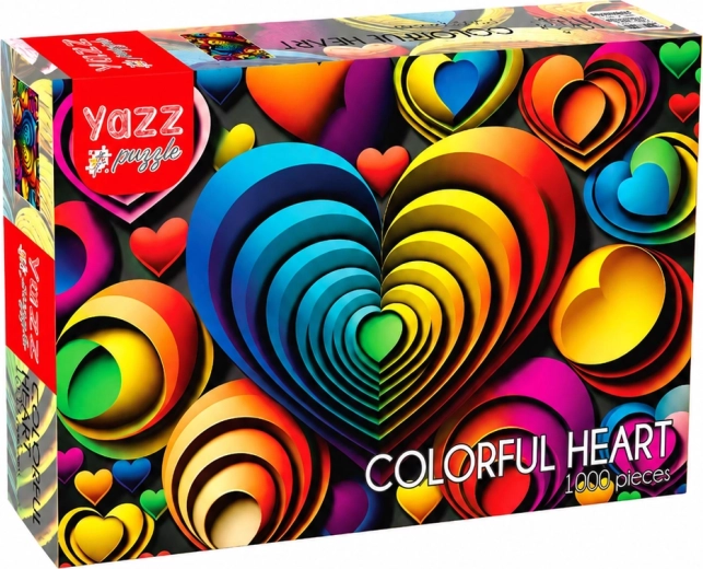 YAZZ Colorful Hearts Puzzle, 1000 Pieces