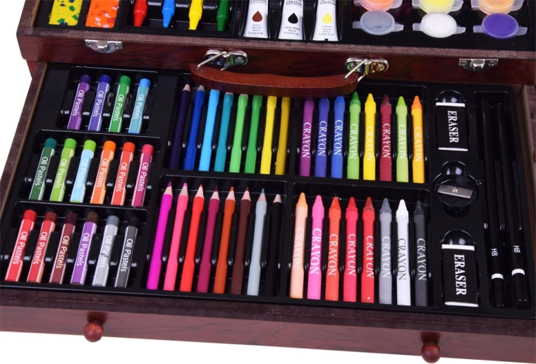Wooden case with clear organization