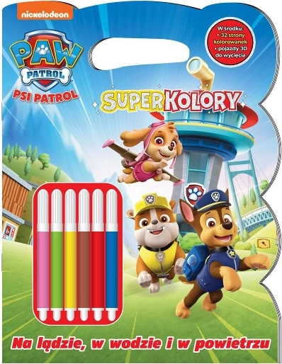 Psići u ophodnji Superboje 8: Na kopnu, u vodi i u zraku – bojanka s flomasterima