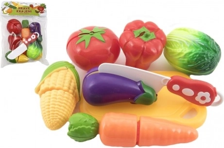 Plastični set za rezanje povrća s daskom i nožem 13,5 × 8 cm