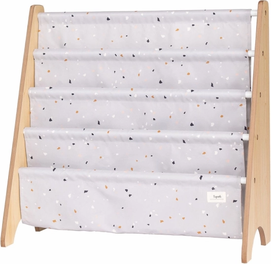 3 Sprouts stalak za knjige recycled terrazzo/light gray