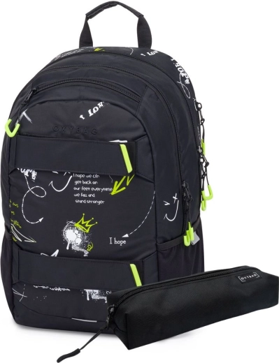 Studentski ruksak OXY Sport Graffiti s torbicom