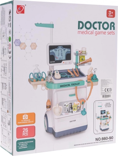 Dječji medicinski kolica s EKG i priborom