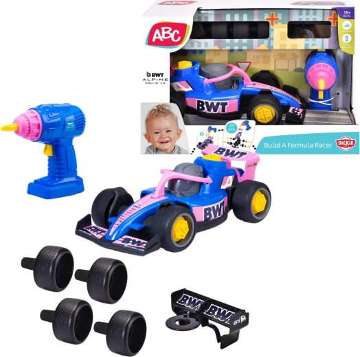 Dickie Toys ABC Build A BWT Alpine Racing Car with Electric Screwdriver