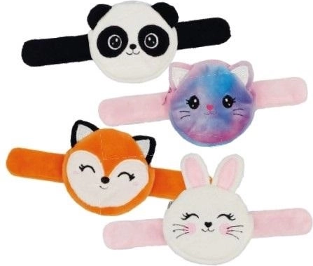 Plush slap bracelet with a coin purse - 1 piece