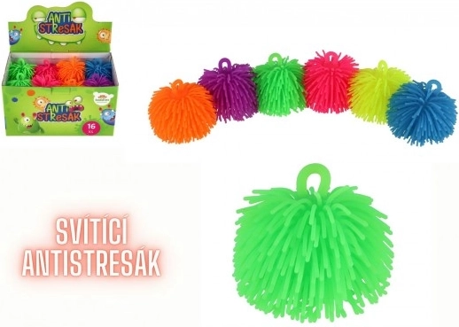 Antistresna silikonska loptica za stiskanje sa svjetlom 7 cm