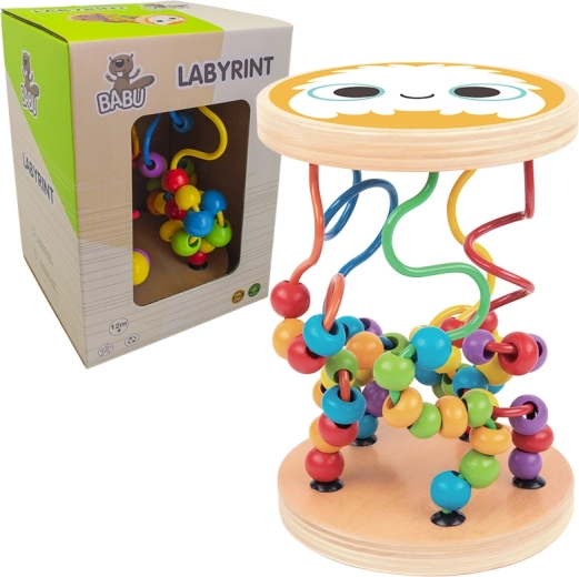 Babu drvena provlačilica s perlama