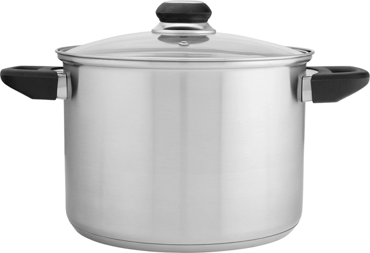 Altom design Emilio visoki nehrđajući lonac 5,6 l sa staklenim poklopcem 22 cm