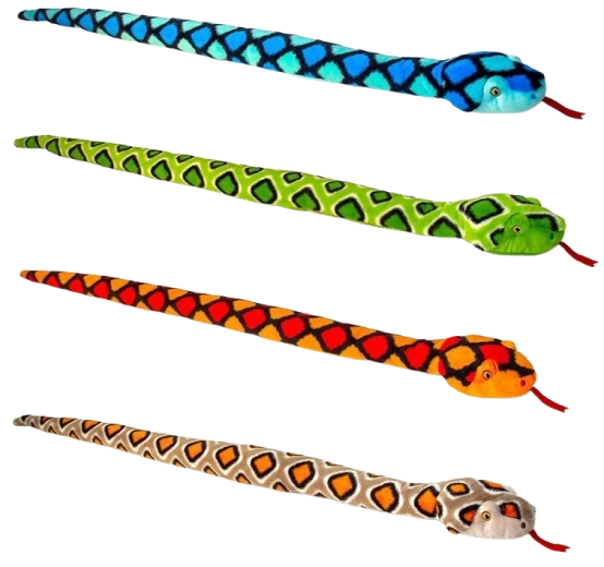 Keeleco Plush Snake 200 cm, 3 Types - 1 Piece