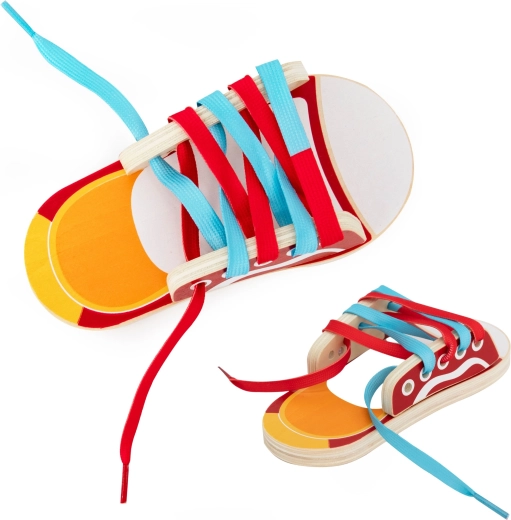 Realistic wooden “shoe” with movable parts