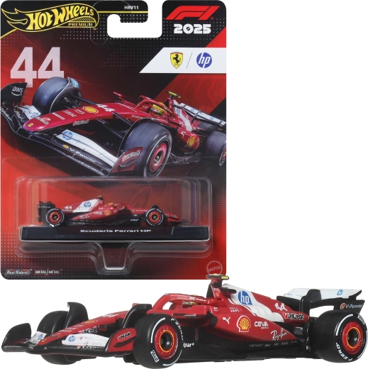 Hot Wheels Premium Formula 1 2025 Scuderia Ferrari HP #44 Lewis Hamilton – model auta 1:64 - 1 kom
