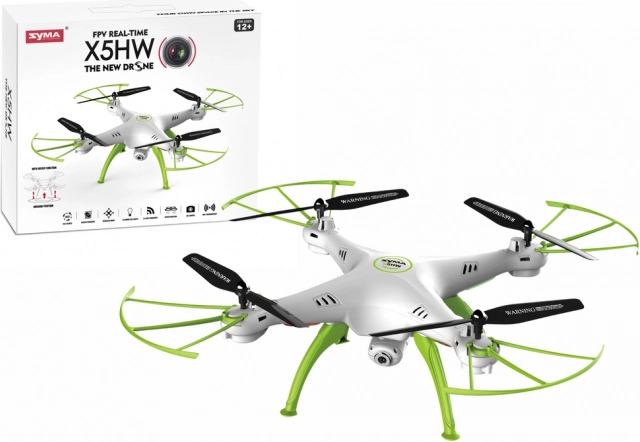 Zelenobijeli daljinski upravljani dron