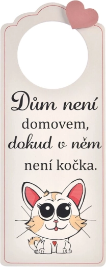 Drvena vješalica za vrata Cat Home