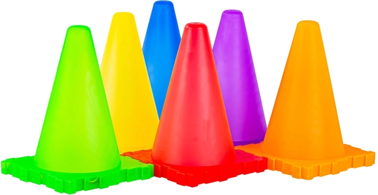 LED cones for play even at dusk