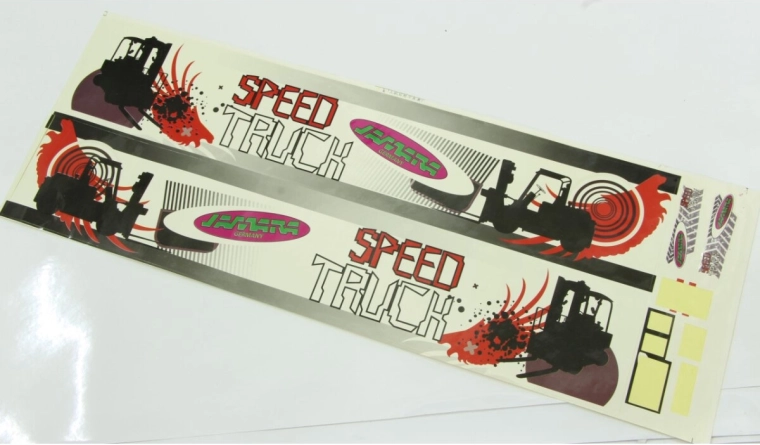 Decorative sticker for a truck container with lights Jamara