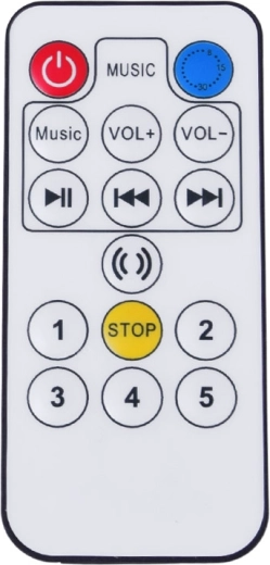 Daljinsko upravljanje, glazba i timer