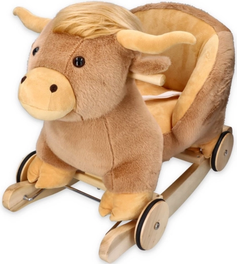 Adam Toys ljuljajuća kravica s kotačićima i sjedalom