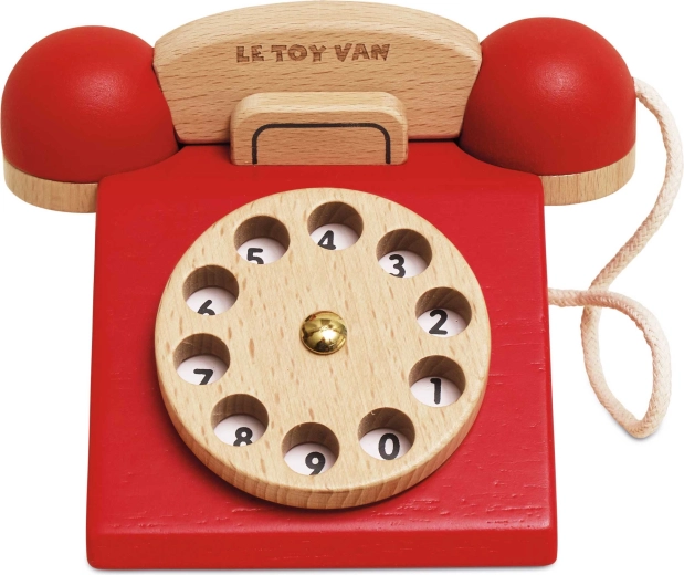 Le Toy Van drveni retro telefon za djecu - 1 komad