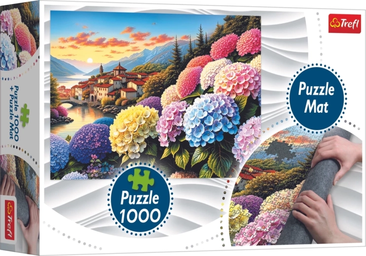 Trefl puzzle hortenzije 1000 dijelova s podlogom
