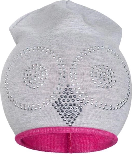 Proljetna pamučna kapica New Baby sova sivo-ružičasta 110 (4–5 godina)