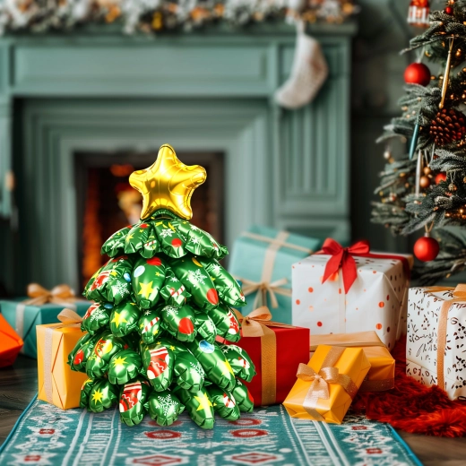 3D Christmas Foil Balloon Christmas Tree 38 × 34 cm