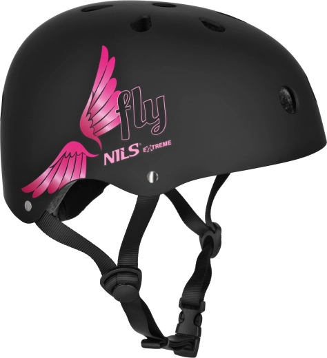 Kaciga za bicikl i role NILS Extreme MTW001 Fly – crna mat – XS (48–52 cm)