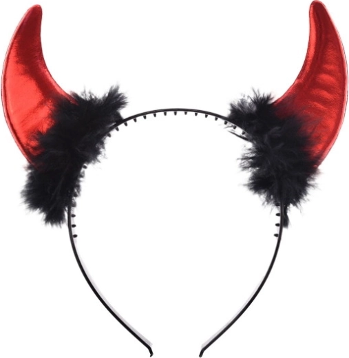 Metallic Red Devil Horns for Halloween