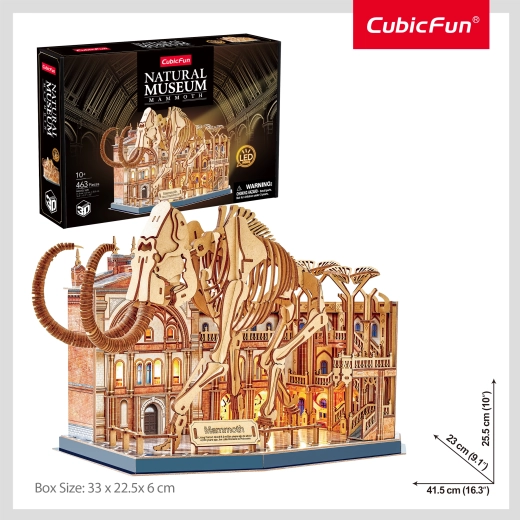 CubicFun 3D slagalica Natural Museum Mamut s LED osvjetljenjem