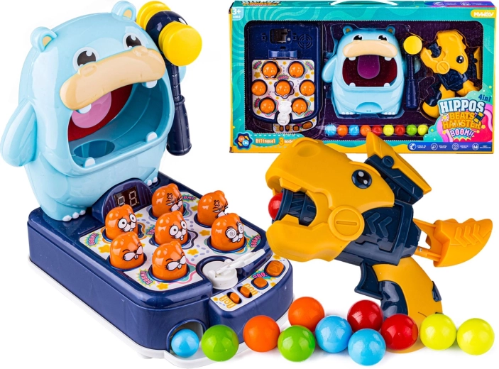 Skill game: Whack the Hamster with a Hammer and Ball Launcher