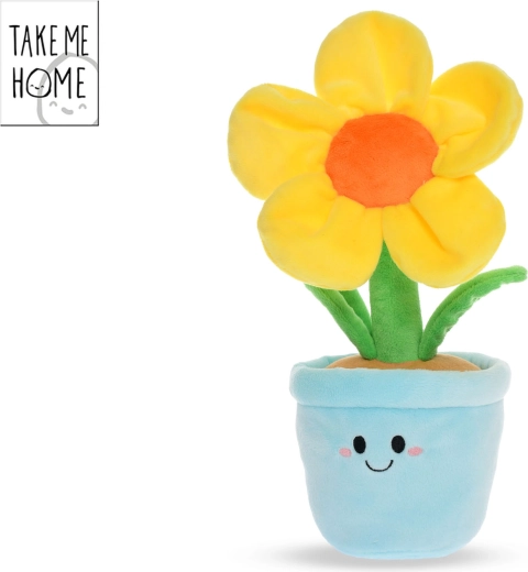 Plišana cvjetina u tegli Take Me Home 30 cm žuta - 1 komad