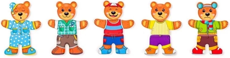 Colourful clothing for play and learning