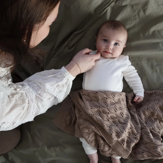 Vinter & Bloom dekica od organskog pamuka Moment Taupe Brown