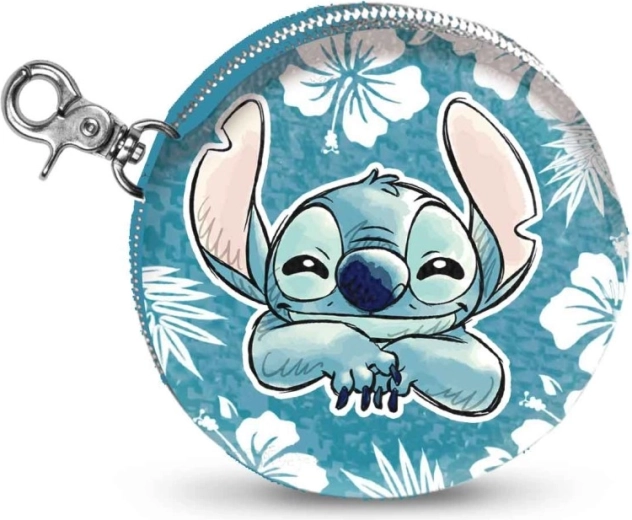 Dječji okrugli novčanik Disney Stitch na zip s karabinerom - 1 kom