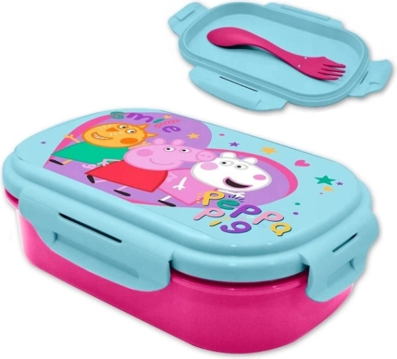 Kutija za užinu PRAŠČIĆ PEPPA sa setom pribora