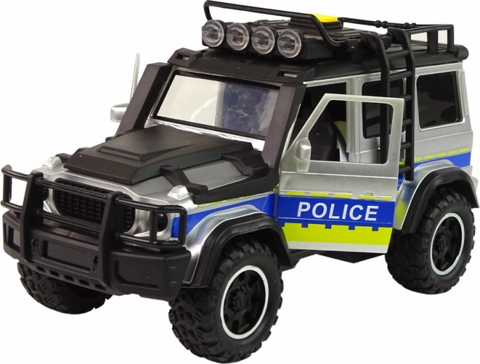 Lights and police siren sounds