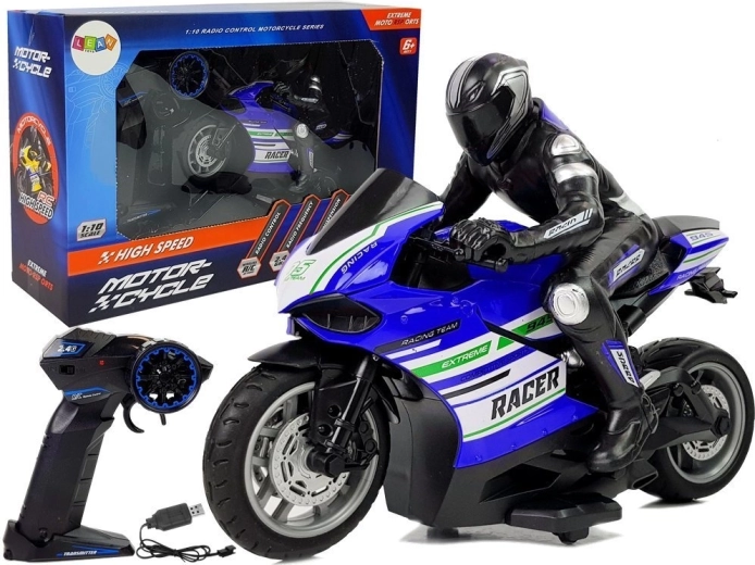 Rc trkaći motor 2,4 ghz, domet 35 m, plava
