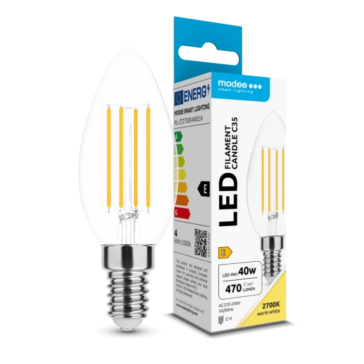 Modee LED žarulja Filament C35 4 W E14, 470 lm, toplo bijela
