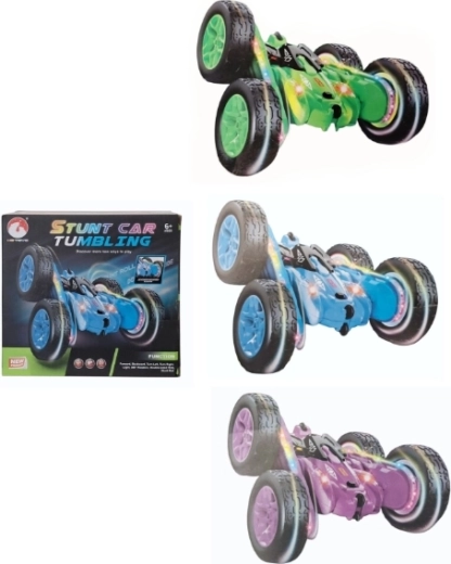 Radio-controlled stunt car with charger