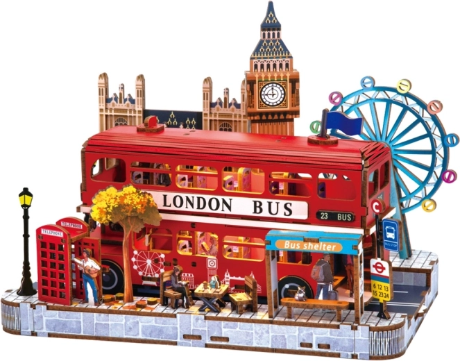 2Kids Toys 3D drvena slagalica minijaturna scena London