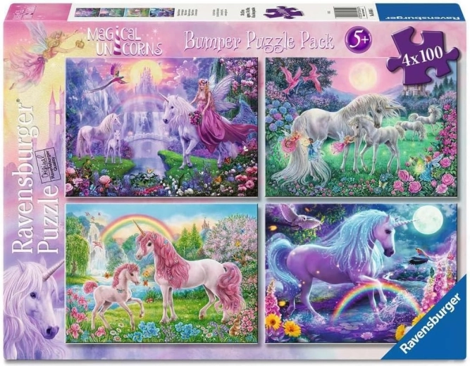Ravensburger puzzle Čarobni jednorogi 4×100 dijelova