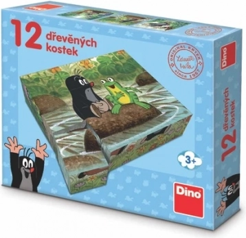 Dino drvene kocke KRTIĆ i životinjice 12 kom