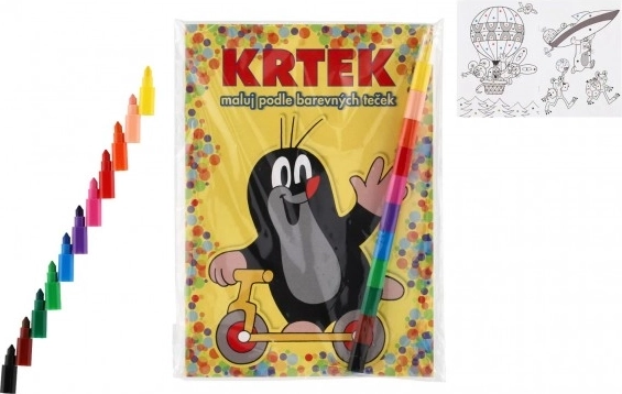 Bojanke Krtica A5 - Slikaj prema obojenim točkama s voštanicama