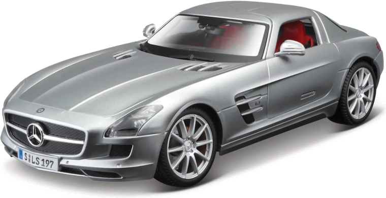 Maisto Mercedes-Benz SLS AMG srebrni model 1:18