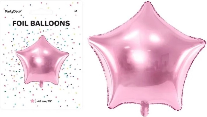 Foliovni balon zvijezda svijetloružičasti 48 cm