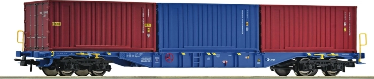 Roco kontejnerski vagon Sgnss ČD Cargo s tri 20' kontejnera (H0)