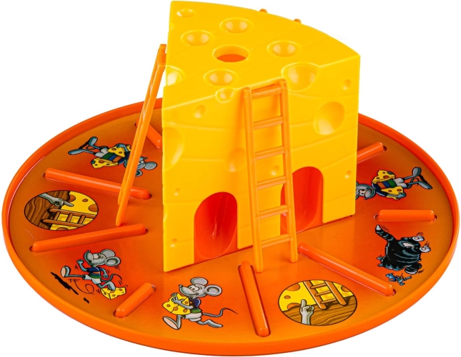 Interactive “cheese tower” and an action-packed game board